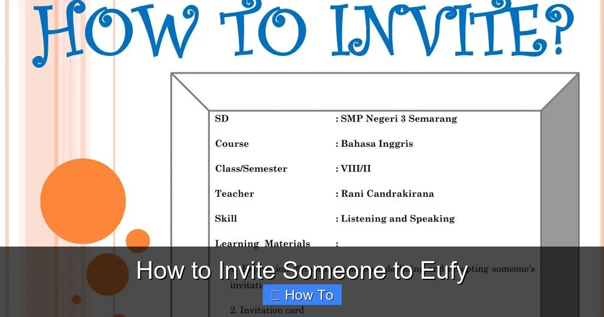 How to Invite Someone to Eufy