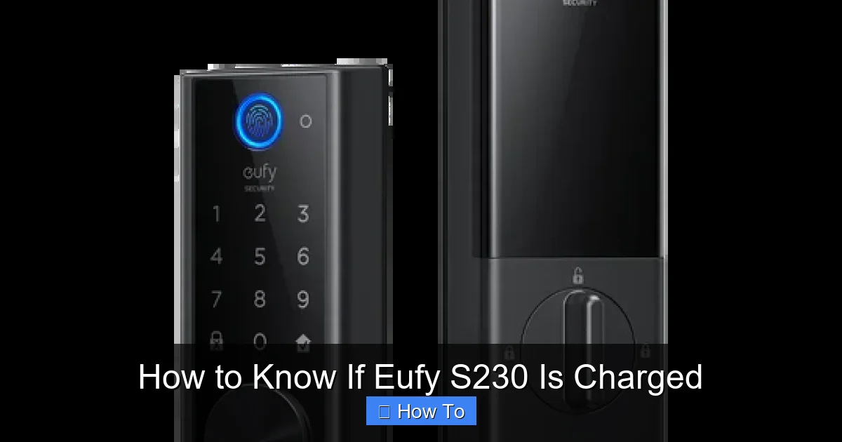 How to Know If Eufy S230 Is Charged