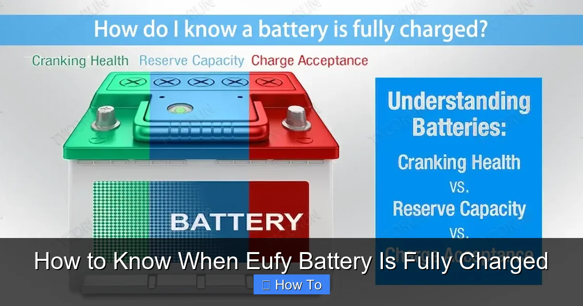 How to Know When Eufy Battery Is Fully Charged