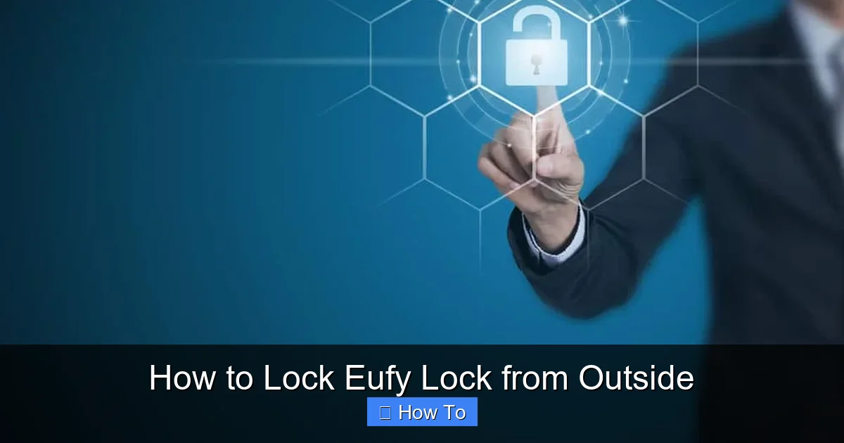 How to Lock Eufy Lock from Outside