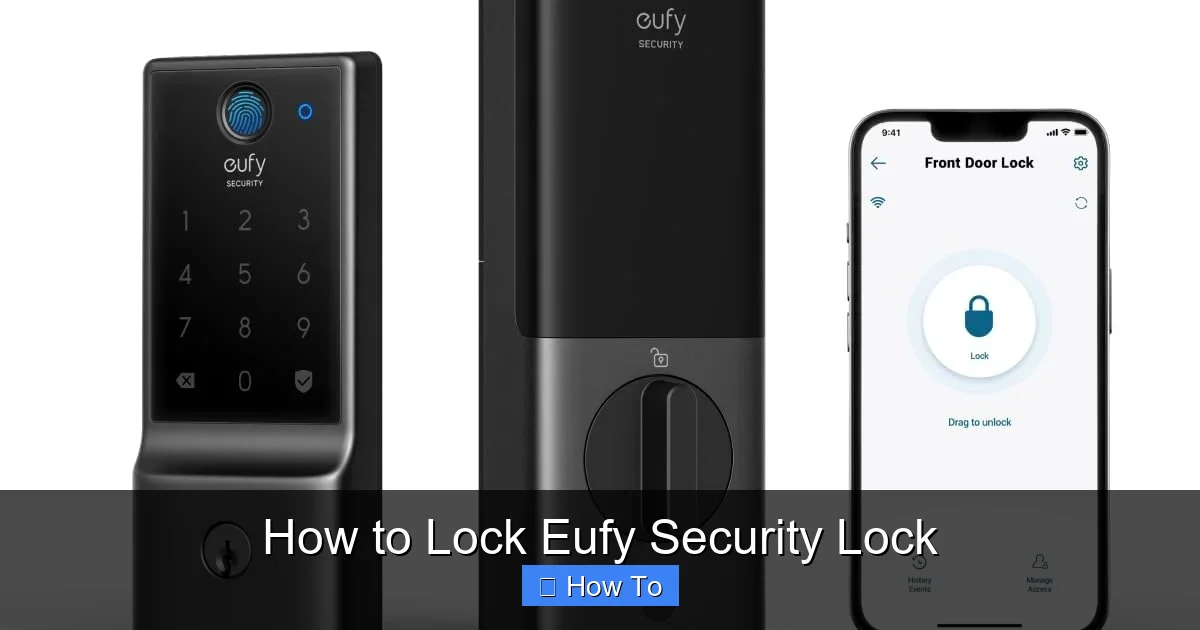 How to Lock Eufy Security Lock