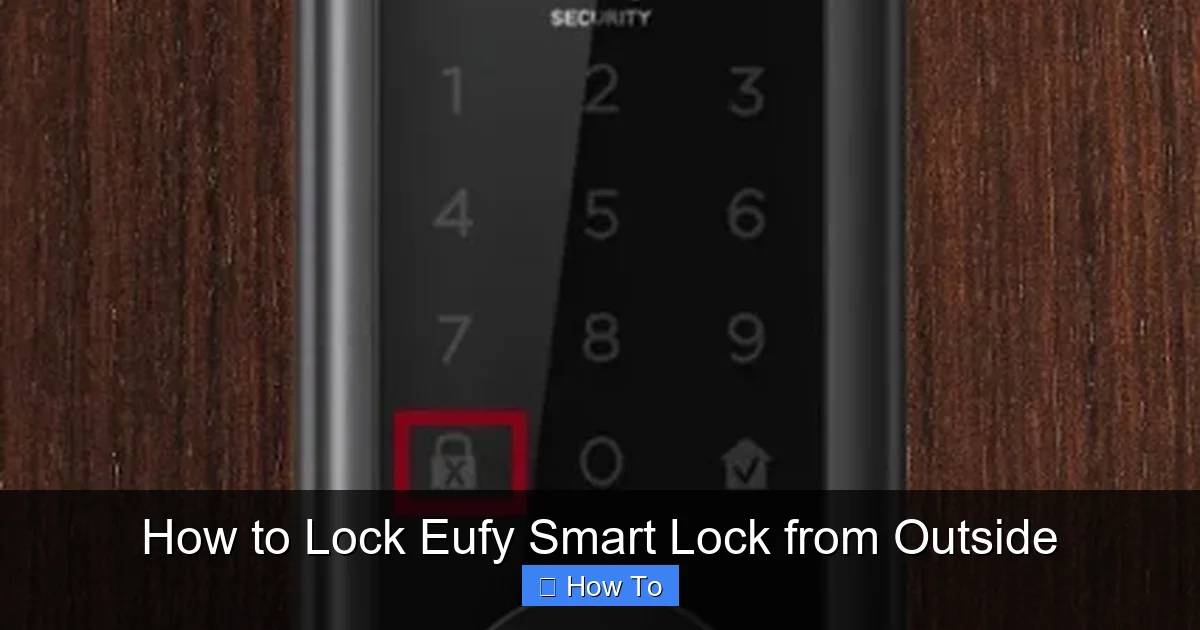 How to Lock Eufy Smart Lock from Outside