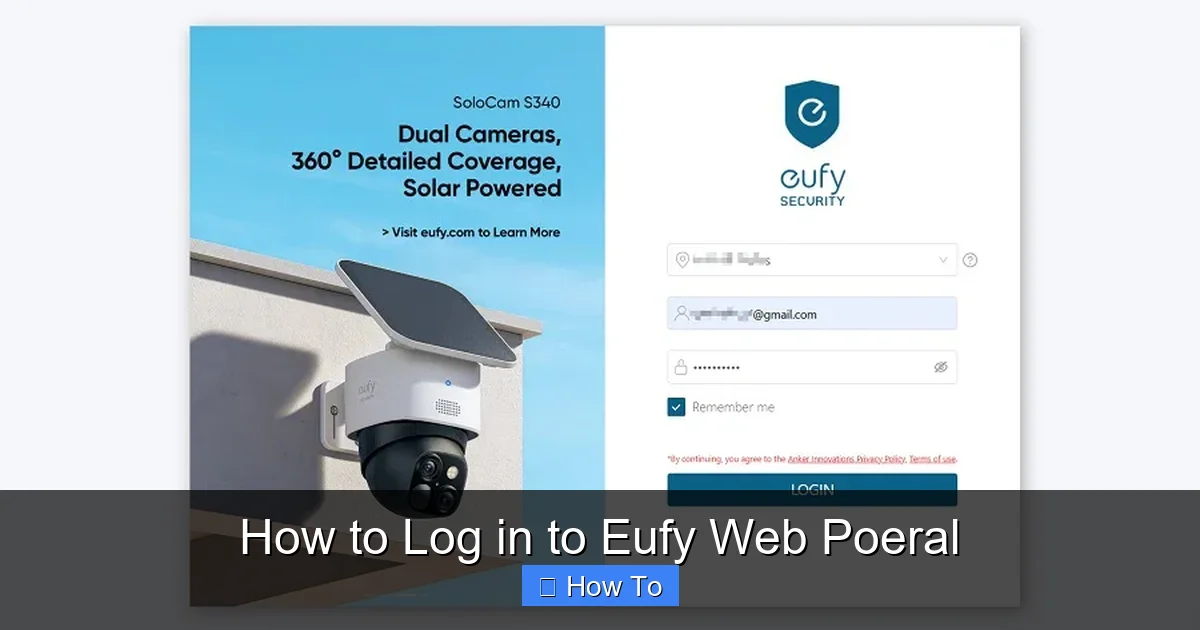 How to Log in to Eufy Web Poeral