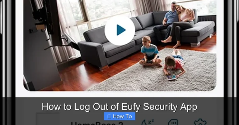 How to Log Out of Eufy Security App