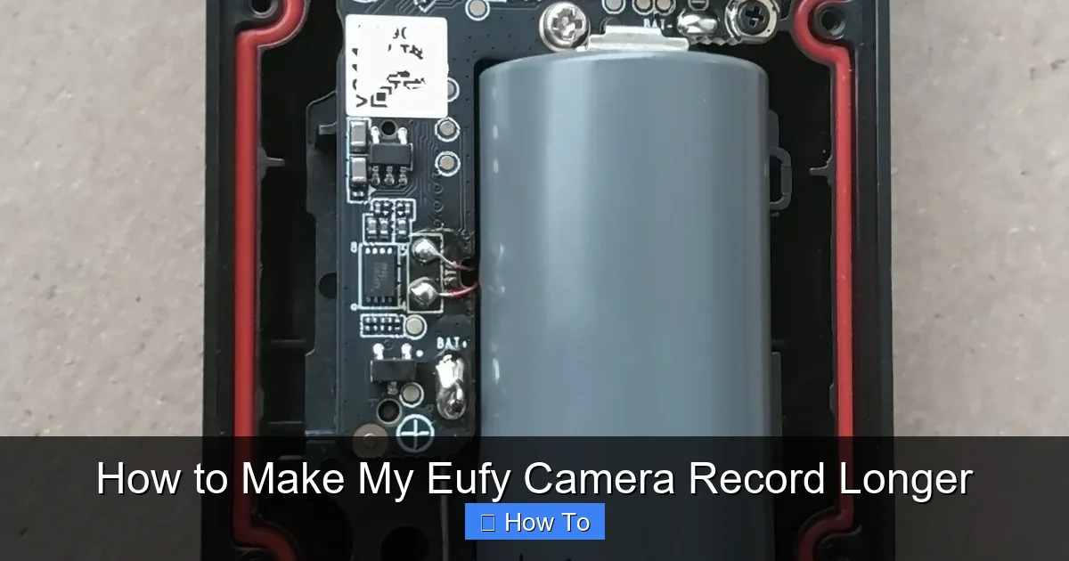 How to Make My Eufy Camera Record Longer