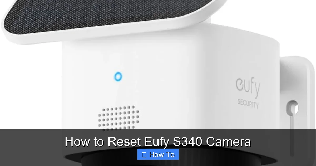 How to Reset Eufy S340 Camera