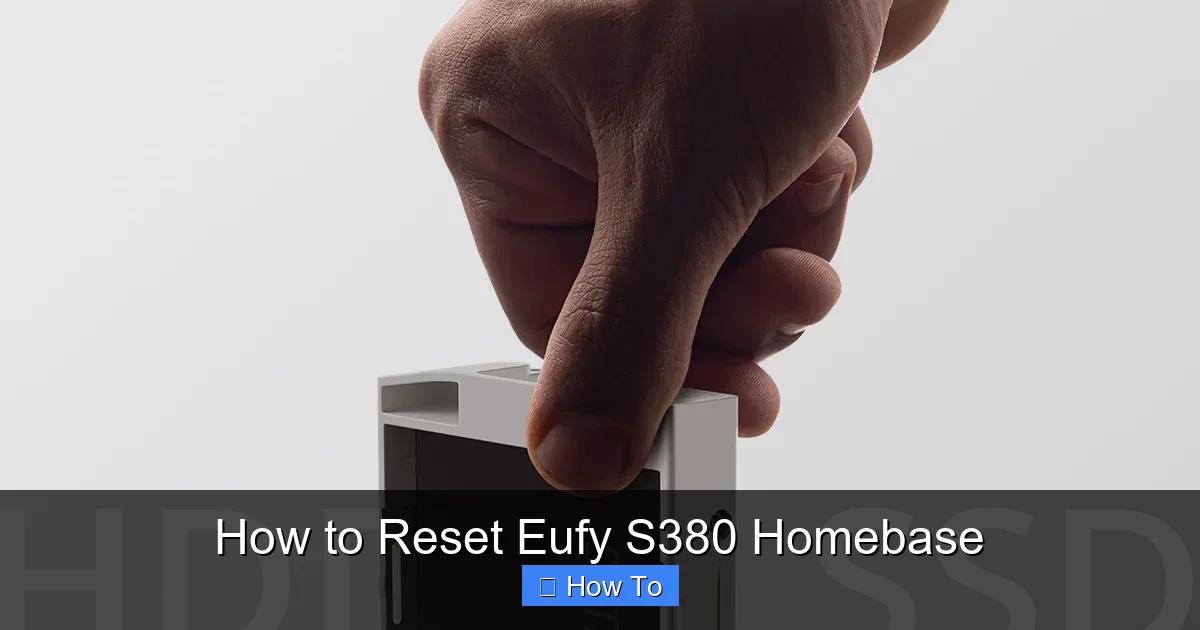 How to Reset Eufy S380 Homebase