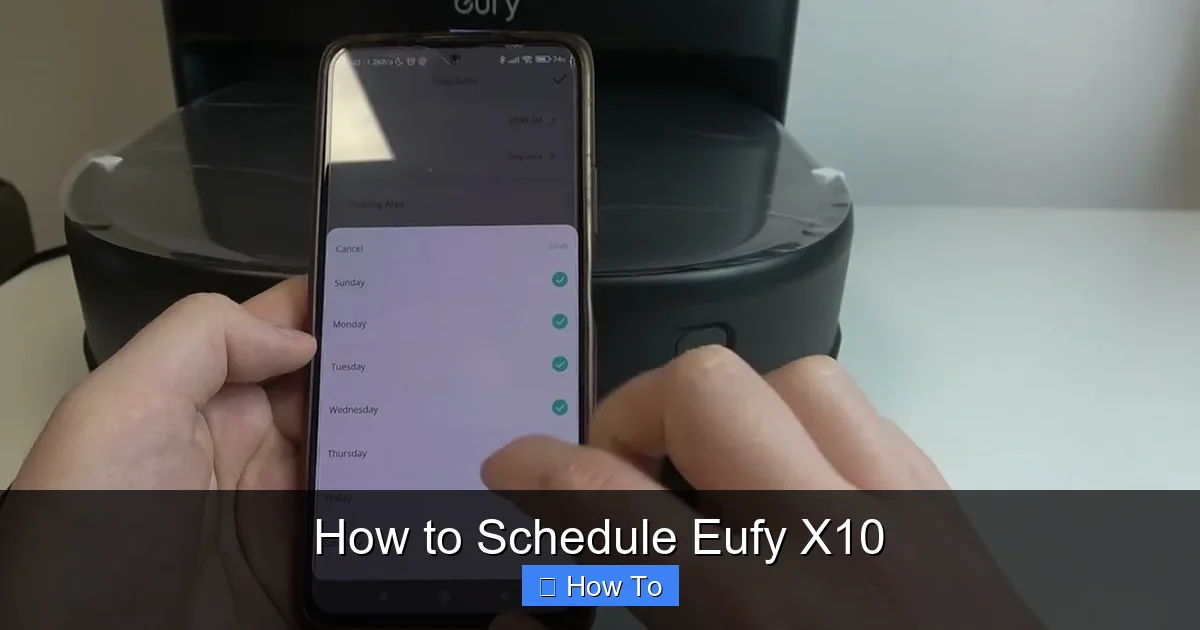 How to Schedule Eufy X10