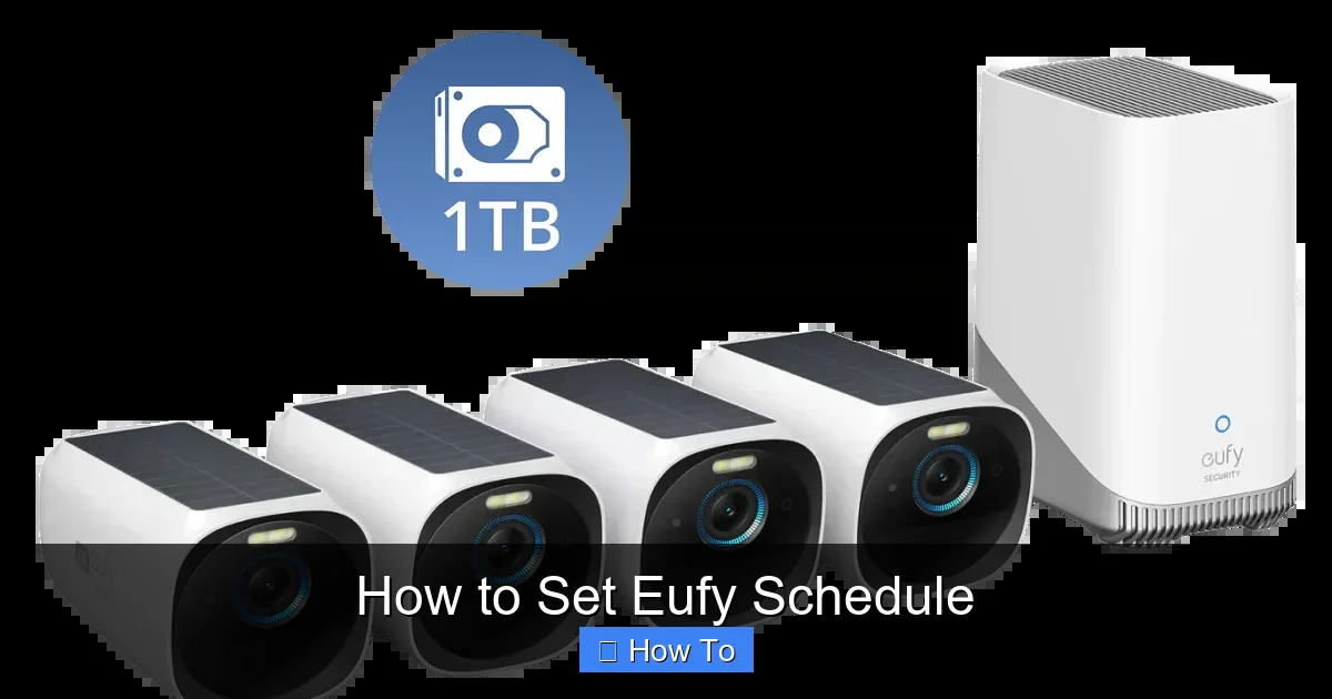 How to Set Eufy Schedule