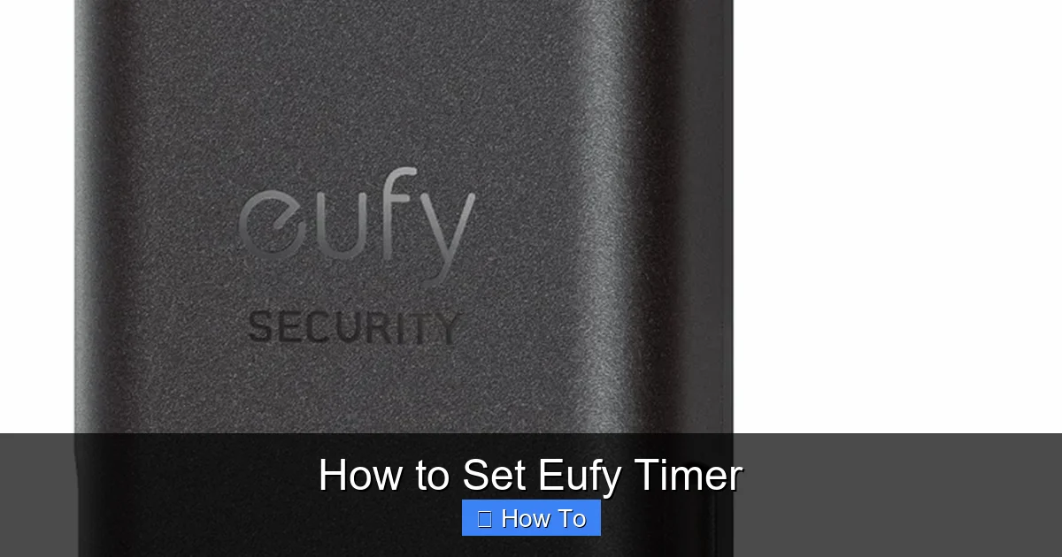 How to Set Eufy Timer